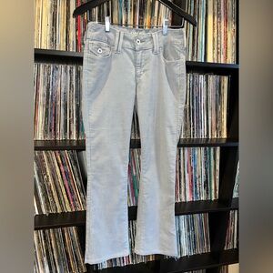 Levi Strauss Signature light Grey Corduroy Pants Women’s 8 Bootcut Low Rise Y2K